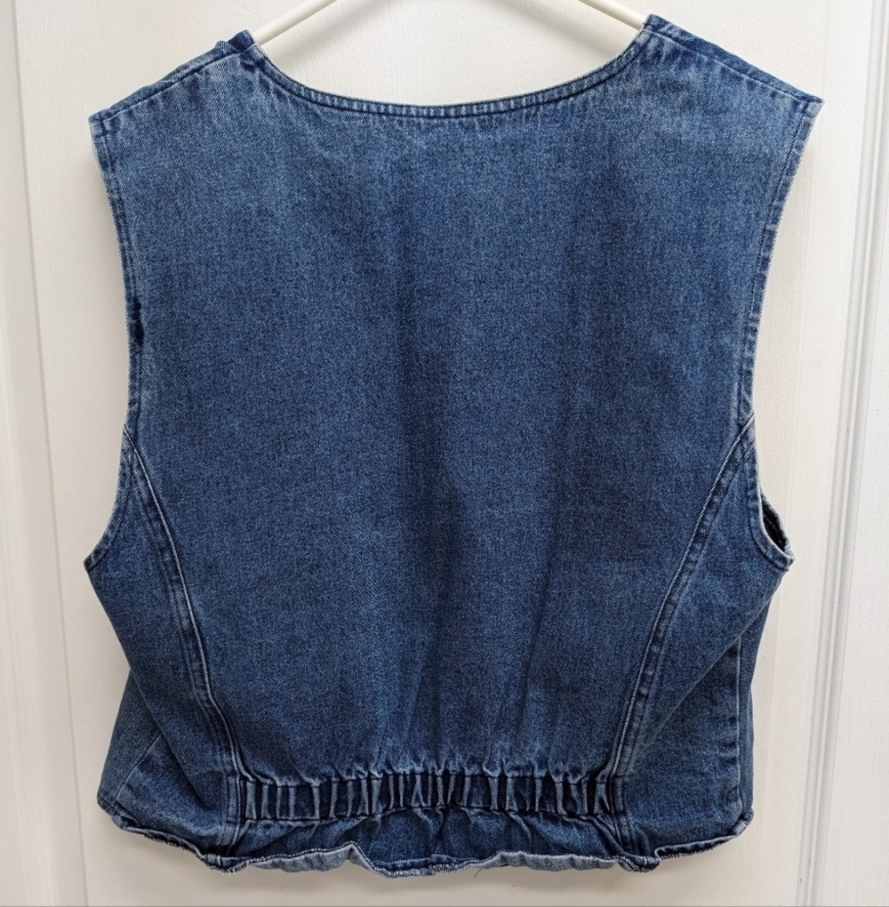 City Girl Sport vintage women's denim embellished vest size 14 - Picture 7 of 11